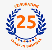 celebrating 25 years in business